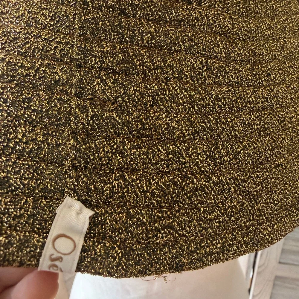 Oseree Reversible Bucket Hat Gold Tie Dye Gold Metallic Lurex Wide Brim Lumiere - Picture 6 of 10